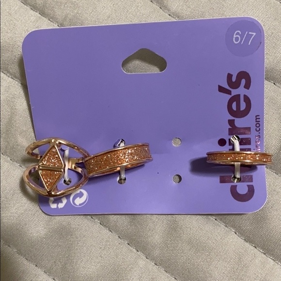 NWT Claire’s set of three rings size 6/7 - Picture 1 of 4